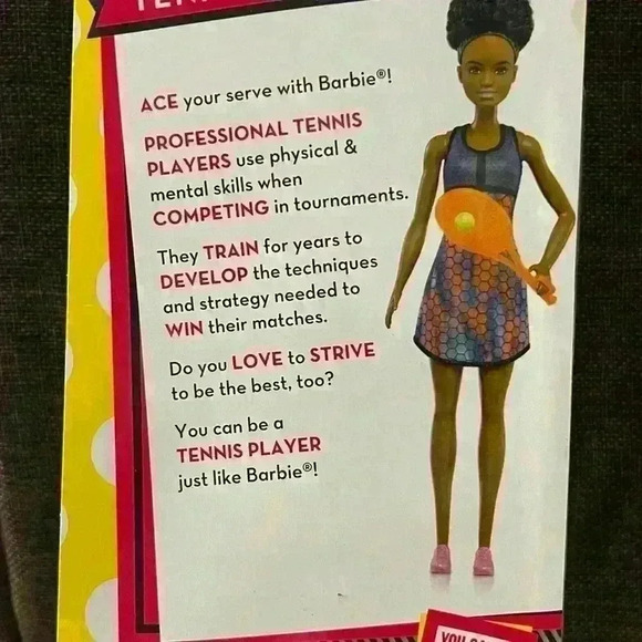 Barbie - You Can Be Anything African American Tennis Player Doll - New - Picture 7 of 7